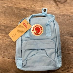 Blue Fjallraven kanken mini backpack